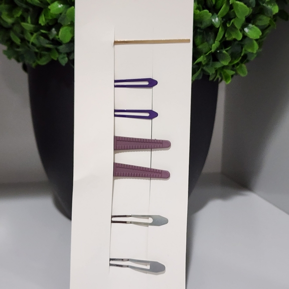 NWT Set of 7 Solid Color Hair Clips - Picture 10 of 12